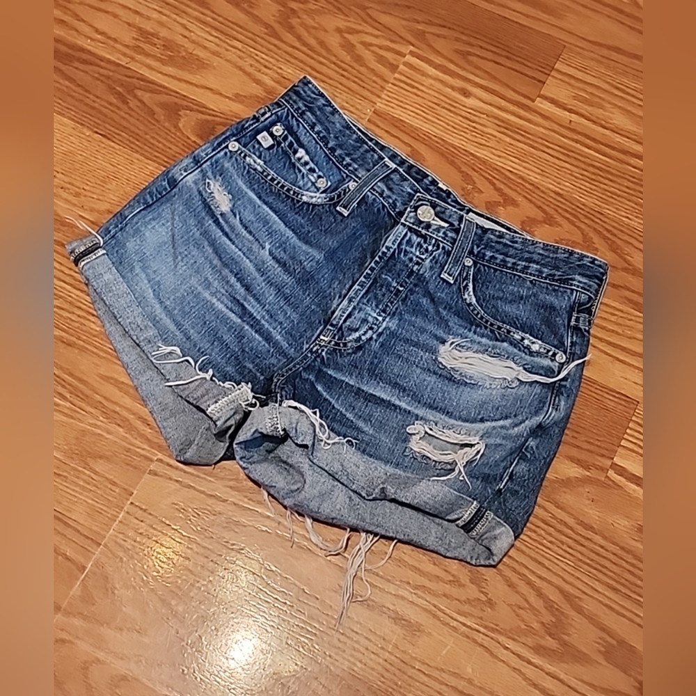 AG ADRIANO GOLDSCHMIED distressed shorts the Alex size 24r festival Cutoffs